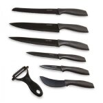 Set de 7 couteaux professionnels couteaux en titane. acier inoxydable, revtement cramique, lame of ...