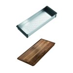 Franke - set accessoires cuves box inox : panier �gouttoir + planche