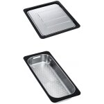Franke - set accessoires cuves largo inox : gouttoir mobile + panier gouttoir