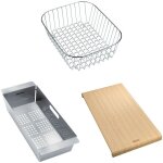Set accessoires �viers maris mrg 651 - fragranit : panier �gouttoir + planche + panier - franke