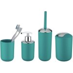 Accessoires salle de bain wenko set brasil 4 pices brosse savon distributeur de savon poubelle salle ...