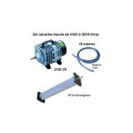 Set a�rateur bulleur bassin de jardin de 1000 � 3000 l. pompe � air bassin + accessoires