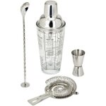 Set a cocktails livoo gs156 - 400 ml - acier inoxydable - 1 shaker, 1 doseur, 1 cuillere, 1 passoire ...