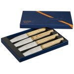 Set de couteaux de table facette 4 pi�ces bois d'olivier - opinel