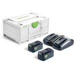 Festool - set nergie sys 18v 2x5, 0 / tcl 6 duo chargeur double - systainer - 577707