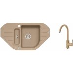 Alveus - sets - ensemble d'évier niagara 60 et la robinetterie tonia, beige seta165 Alveus - sets - ensemble d'évier niagara 60 et la robinetterie tonia, beige seta165