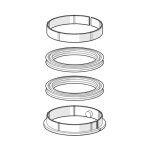 Set de fixation pour bec de robinet mitigeur hansa