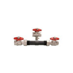 Banyo - set de montage pour compteur de chaleur compact dn20 (1') avec robinets - tuyau lavage - joints ...