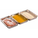 Set de panure en acier inoxydable 3 pièces, set pour paner, bacs en acier inoxydable pour farine, oeuf, ... Set de panure en acier inoxydable 3 pièces, set pour paner, bacs en acier inoxydable pour farine, oeuf, ...