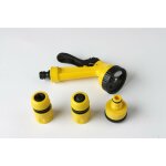 Set pistolet d'arrosage 5 jets + 3 raccords 12. 5 - 15 mm - centrale brico