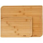 5five simply smart - set de 2 planches � d�couper en bambou beige, 35 x 25 cm ? durable, �cologique et ...