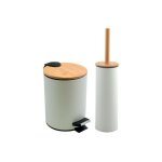 Set poubelle à pédale 5l & brosse wc adonis blanc spirella Set poubelle à pédale 5l & brosse wc adonis blanc spirella