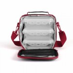 Livoo sep126r - set sacoche lunch box, isotherme pour conserver vos aliments 6h au frais, avec 3 tupperware ...
