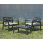 Dmora - set salon d'ext�rieur dalfier, salon de jardin compos� de 2 fauteuils et 1 table basse, salon ...