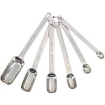 Set de six cuillres  mesurer en acier inoxydable