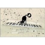 Set de table chat pianiste 43 cm