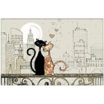 Set de table chats amoureux à paris 43 cm Set de table chats amoureux à paris 43 cm