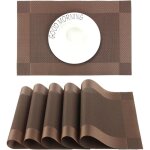 Sets de table pvc antid�rapant lavable r�siste � la chaleur rectangulaire vinyle set de table pour restaurant, ...