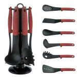 Set d'ustensiles de cuisine 7 pi�ces rouge royalty line rlu06