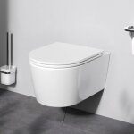 Am. pm - wc set pack wc bti - support + wc suspendu sans bride + abattant softclose + plaque chrome