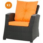 Coussins de fauteuil tressé en résine 56x52x7 + 56x50 2pcs coussin de jardin orange coussin de chaise ... Coussins de fauteuil tressé en résine 56x52x7 + 56x50 2pcs coussin de jardin orange coussin de chaise ...