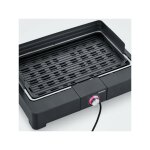 Barbecue electrique - grillade lectrique severin pg8567 - surface de cuisson 44, 5x26cm - thermostat ...