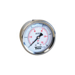 Sferaco - manom�tre boitier inox � bain de glyc�rine axial m�le 1 / 4' (8 / 13) - �63 - pression 0 / ...