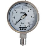 Sferaco - manomtre tout inox  bain de glycrine radial mle 1 / 2' (15 / 21) - 100 - pression 0 / ...