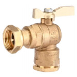 Robinet querre avant et aprs compteur laiton - pour tube pehd 32 - crou prisonnier 3 / 4' (20 / 27) ...