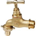 Sanitaire - distribution - robinet de puisage laiton bross - tte  potence - raccord au nez 15x21 - ...