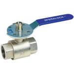Sferaco - vanne d'arr�t f / f 1 / 2' (15 / 21) pn40 sferalock cadenassable poign�e plate bleue