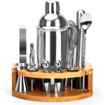 Shaker cocktail kit, set barman cocktail en acier inoxydable de 12 pi�ces, shaker � cocktail de 750 ml, ...