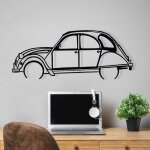 Shape paris - 2cv - décoration murale en métal - silhouette de voiture, ?uvre d'art iconique rétro et ... Shape paris - 2cv - décoration murale en métal - silhouette de voiture, ?uvre d'art iconique rétro et ...