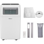 Shinco climatiseur mobile wifi 12000 btu / h, eco r290, 3, 5 kw, 4 en 1 refroidissement, chauffage, ventilateu ...