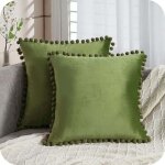 Shining house - lot de 2 housse coussin decoration salon no�l moderne pour coussin canape et fauteuil ...