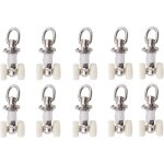 Shining house - 20 pi�ces rouleaux de rail planeur de voie de rideau plastique twin � roulettes en alliage ...