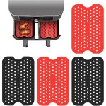 Shining house - 4 pi�ces tapis friteuse, tapis friteuse air panier friteuse d'air tapis, tapis friteuse ...
