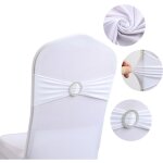 Shining house - lot de 60 �charpes extensibles en �lasthanne avec boucle coulissante pour mariage, bandes ...