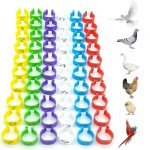 Shining house - 60 pi�ces anneaux d'identification pour poulet bague d'identification des oiseaux anneaux ...