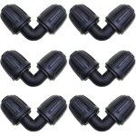 Shining house accessoires d'irrigation, 6 pcs connecteurs coud�s, raccord arrosage 16 mm, connecteur ...