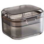 Shining house - bo�te de dentier avec passoire, 3 etages boite appareil dentaire portable, bo�tes pour ...