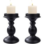 Shining house bougeoirs pilier en noir candlestick, 2 pièces chandelier rétro ornement de table mariage, ... Shining house bougeoirs pilier en noir candlestick, 2 pièces chandelier rétro ornement de table mariage, ...