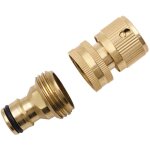 Shining house - connecteur rapide de tuyau d'arrosage, connecteur de robinet de jardin en laiton, connecteur ...