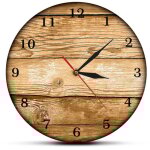Shining house - horloge murale, en bois, 100 % silencieuse sans tic - tac, diam�tre 33 cm, design, pour ...
