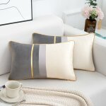 Shining house housses de coussin rectangle moderne taies d'oreiller longues et solides dcoratives pour ...