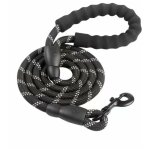 Shining house - laisse chien, laisse corde pour chien avec poign�e rembourr�e douce, fils tr�s r�fl�chissants, ...