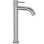 Shining house - levier unique en acier inoxydable eau froide robinet de salle de bain lavabo robinet ...