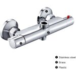 Shining house - mitigeur thermostatique de douche 2 sorties haute et basse robinet mlangeur anti - brlure ...