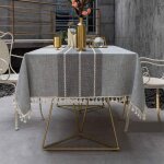 Shining house - nappe exterieur rectangulaire anti tache nappe lavable tissu nappe table a manger nappe ...