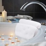 Shining house - oreiller de bain pearl rare , technologie 4d air mesh oreiller de bain confort avec 7 ...